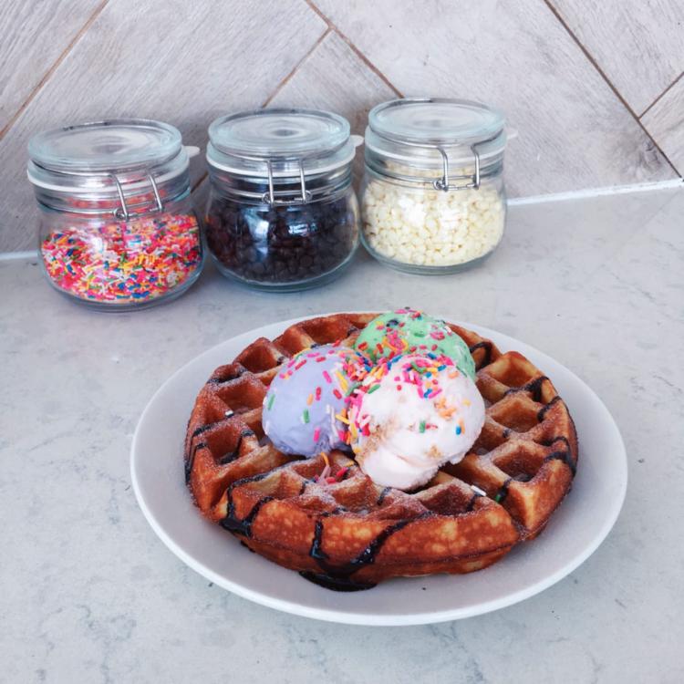 Ice Cream and Waffle Set for 2 by The Clef Café